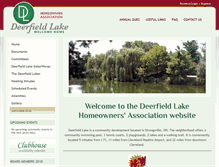 Tablet Screenshot of deerfieldlakehoa.com